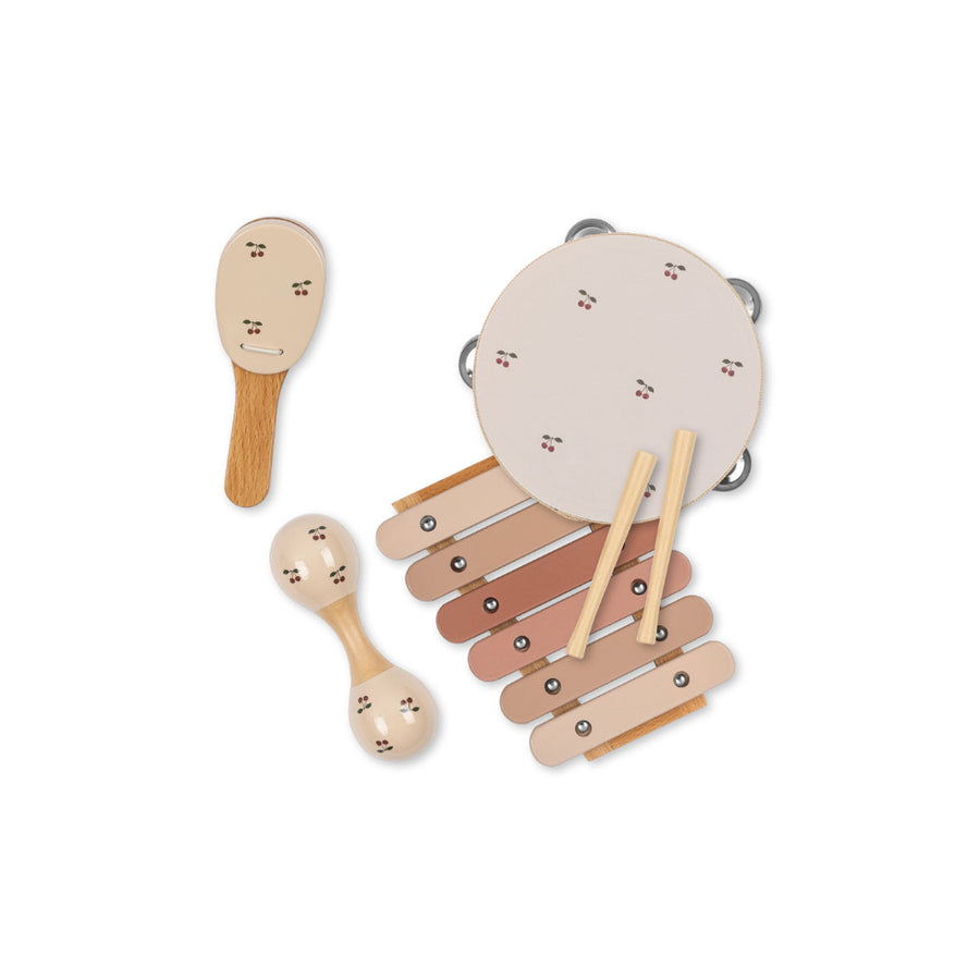 konges-sløjd-music-set-cherry-glossy-fsc-cherry-one-size-kong-s25ks103321-cherry-os