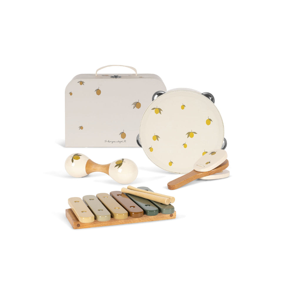 konges-sløjd-music-set-lemon-glossy-fsc-lemon-one-size-kong-s25ks103322-lemon-os