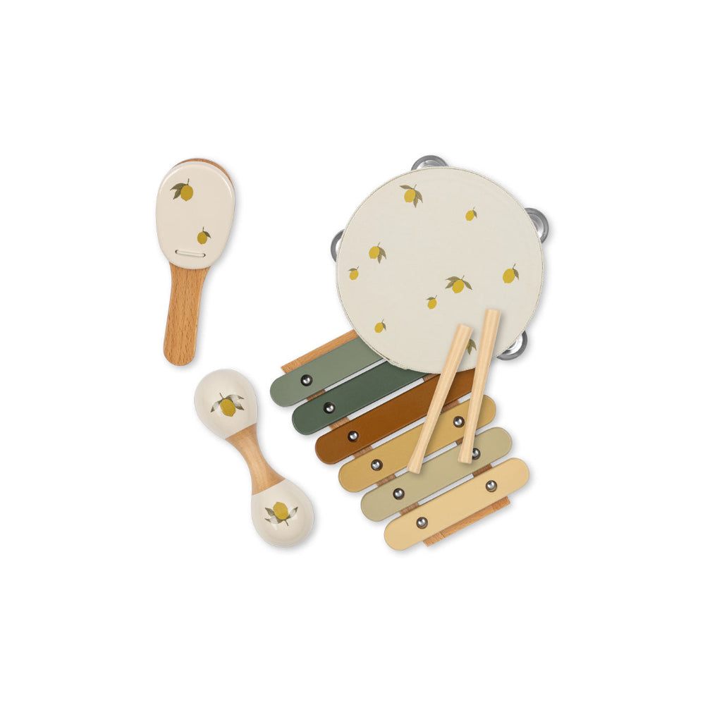 konges-sløjd-music-set-lemon-glossy-fsc-lemon-one-size-kong-s25ks103322-lemon-os