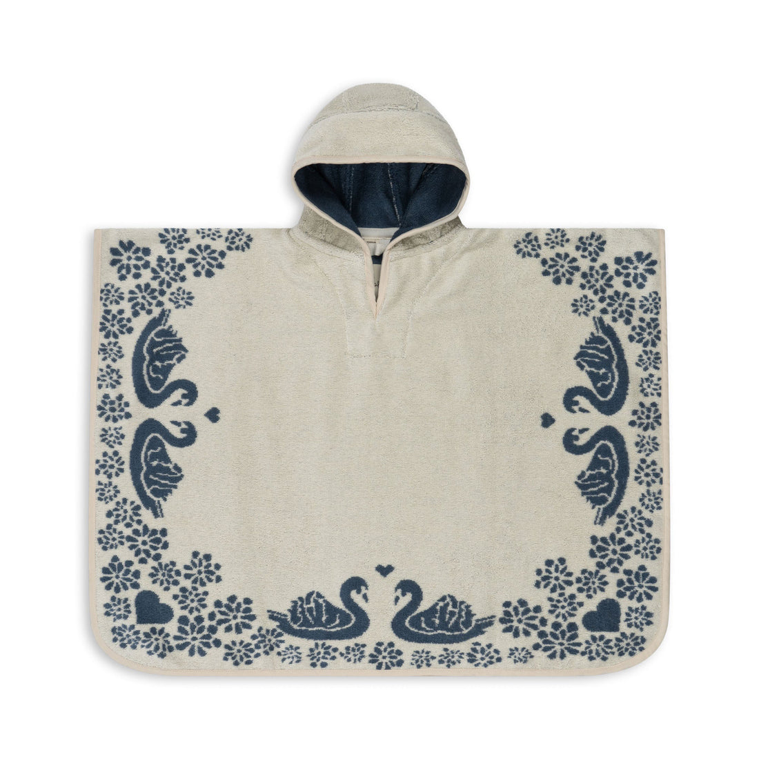 konges-slojd-terry-poncho-jacquard-gots-swan-kong-s24ks6490-swan-ba