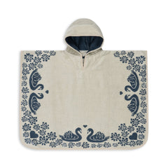 konges-slojd-terry-poncho-jacquard-gots-swan-kong-s24ks6490-swan-ba