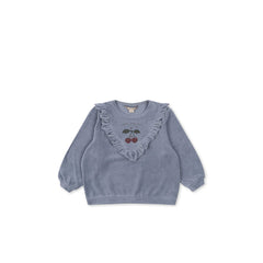 konges-sløjd-wally-frill-sweat-shirt-gots-tradewinds-kong-w25ks101731-trade-2y