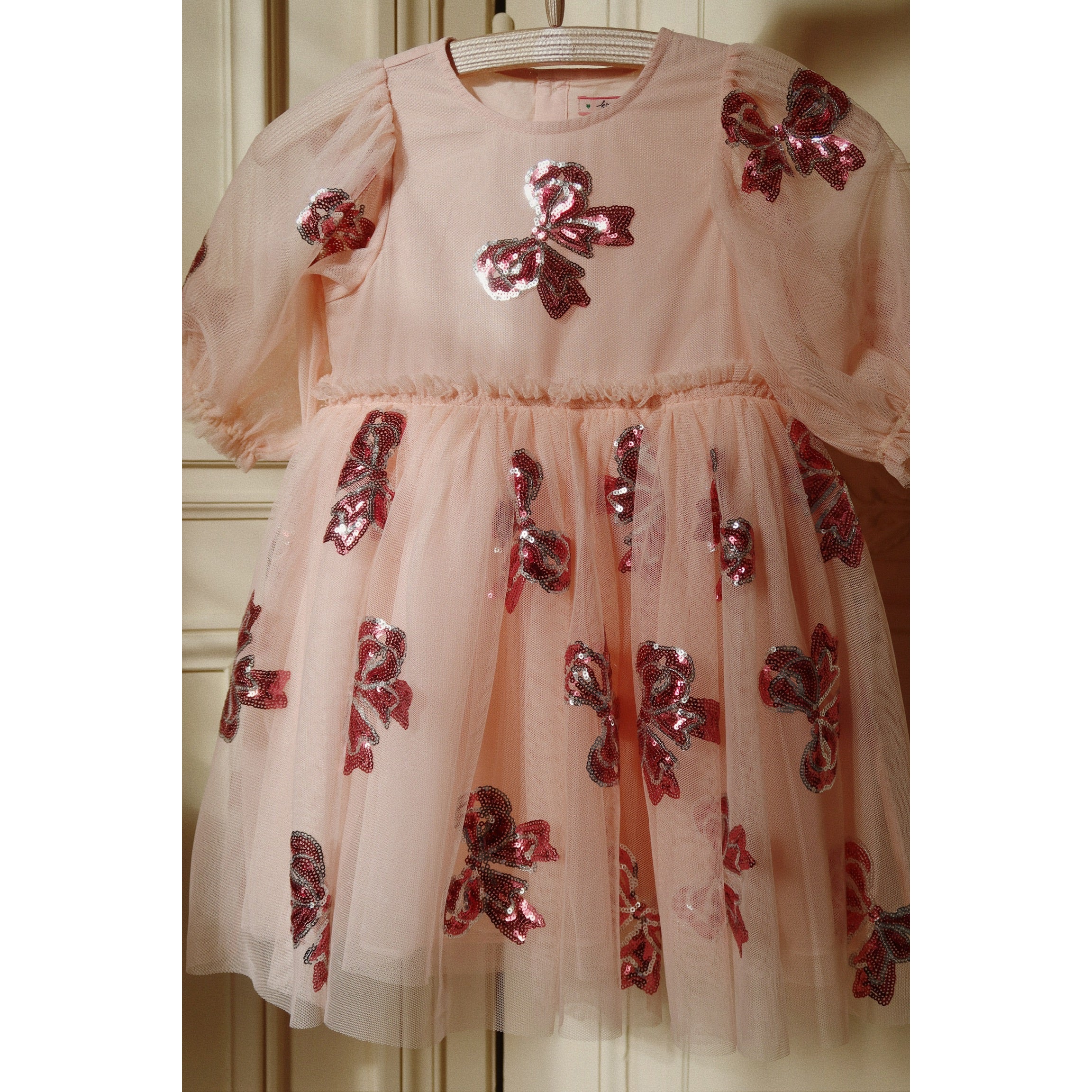 konges-sløjd-yvonne-sleeve-dress-bella-bow-kong-s25ks102439-beb-2y