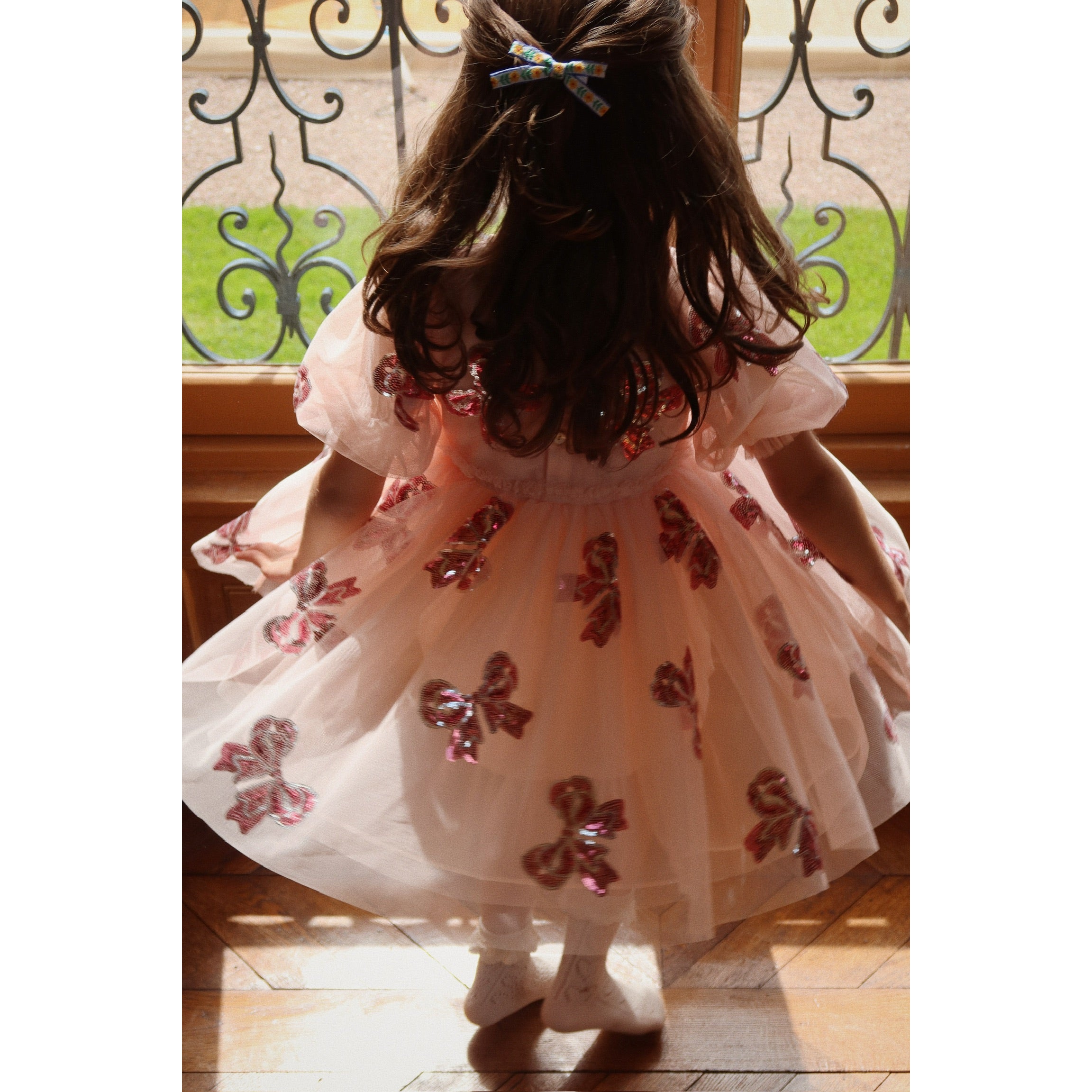konges-sløjd-yvonne-sleeve-dress-bella-bow-kong-s25ks102439-beb-2y