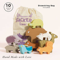 le-toy-van-woodland-stacking-forest-animals-bag-10-piece-play-toy-ltv-pl087