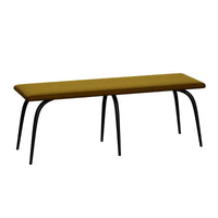 les-gambettes-annie-bench-130x37cm-yellow-ochre-velvet-seat-black-legs-lgam-annie130velocrenoir