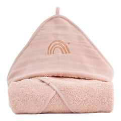 little-crevette-hooded-towel-75x75cm-coral-pink-lcrv-unacbc