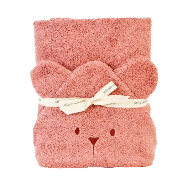 little-crevette-ourson-hooded-towel-70x140cm-dark-pink-lcrv-unocbbr
