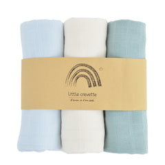 little-crevette-set-of-3-swaddles-60x60cm-blue-green-ecru-lcrv-unlab
