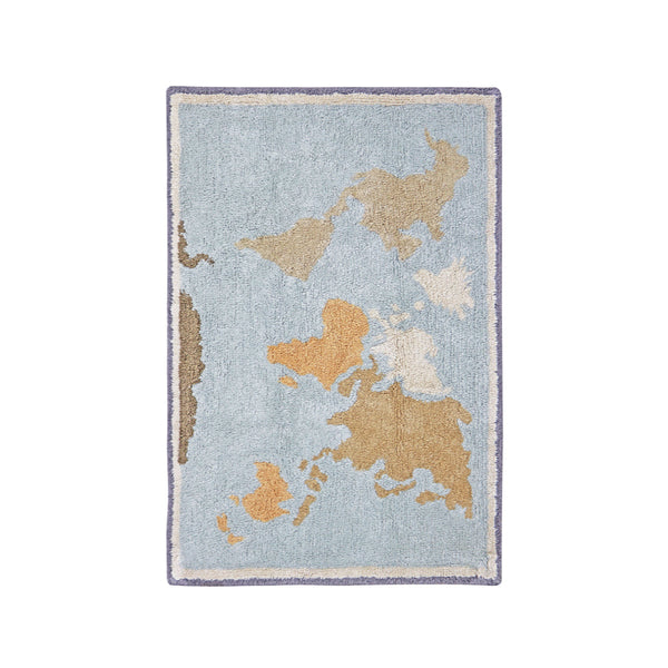 Lorena Canals  Mini Worldmap Washable Cotton Rug