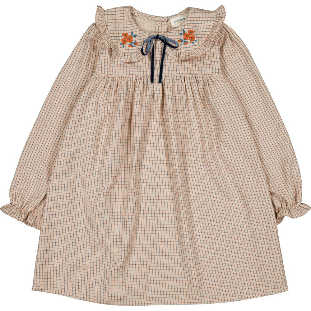 louis-louise-dress-benjamine-twill-check-beige-loui-w251016-beige-04y