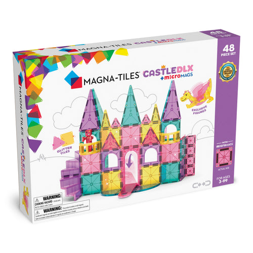 MAGNA-TILES 豪華城堡磁力片連 Micromags 迷你磁力片 48件套裝