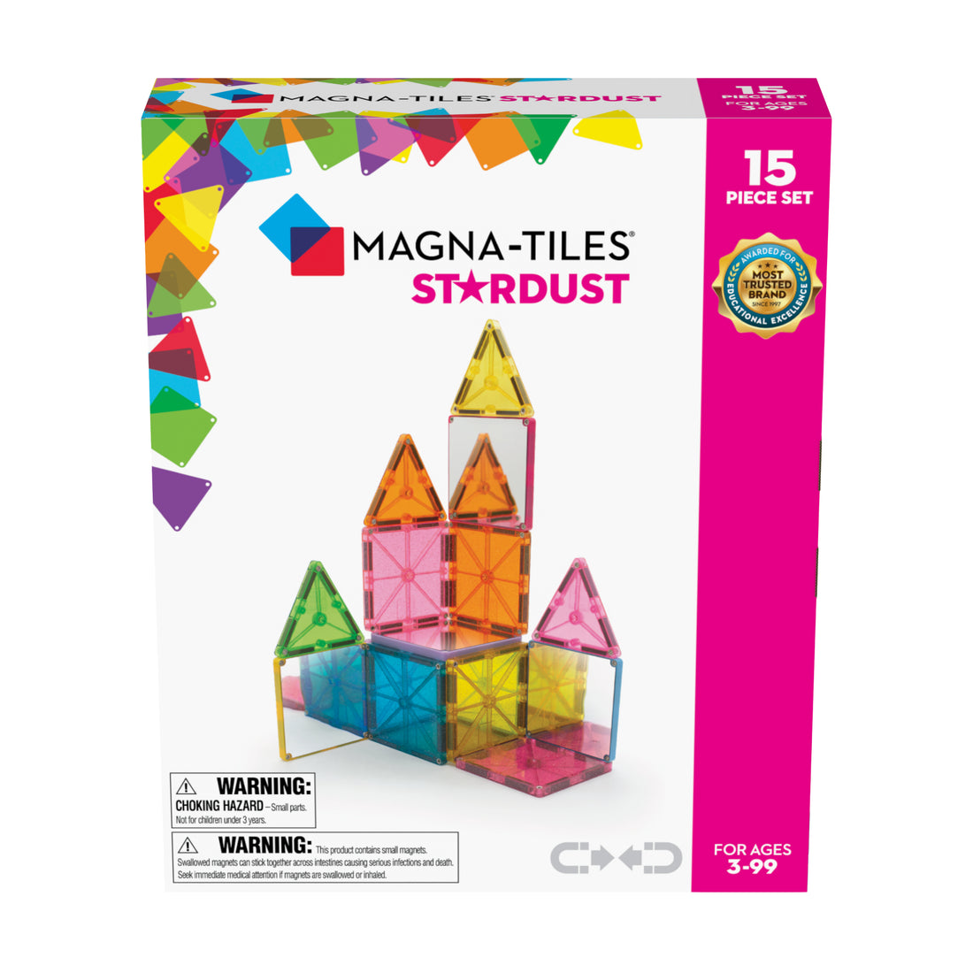 MAGNA-TILES Tiles Stardust 15-Piece Set