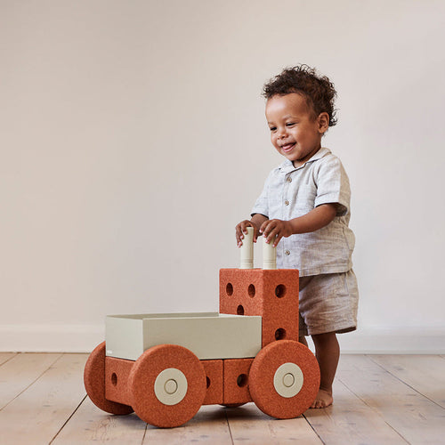 MODU 3-in-1 Baby Walker - Burnt Orange / Dusty Green
