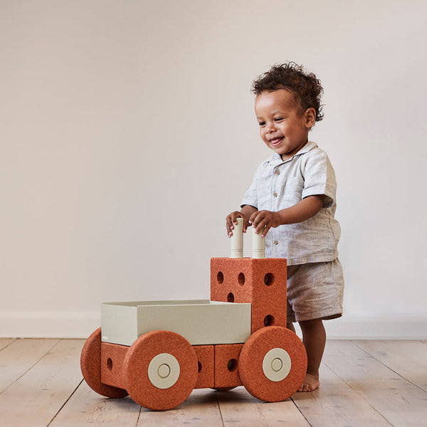 MODU 3-in-1 Baby Walker - Burnt Orange / Dusty Green