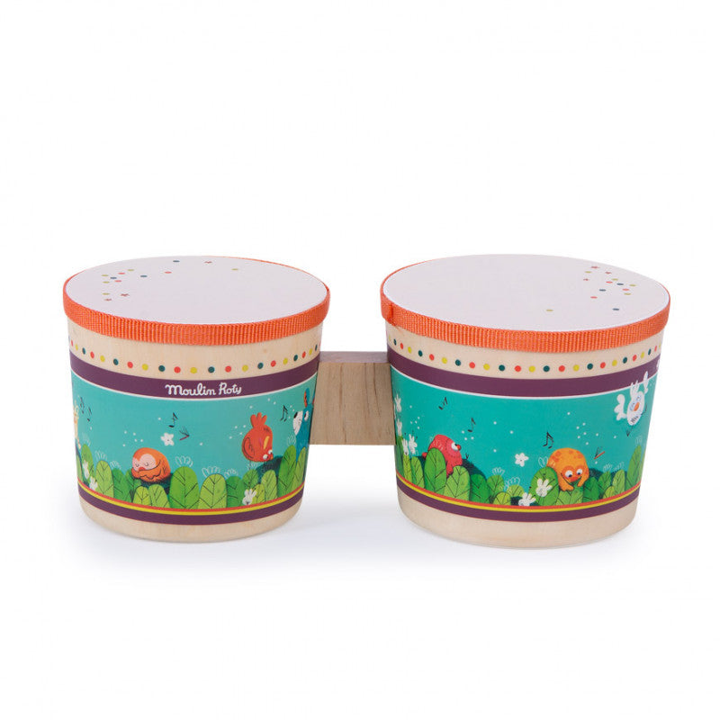 Moulin Roty Dans La Jungle Child Wood Bongo Drum