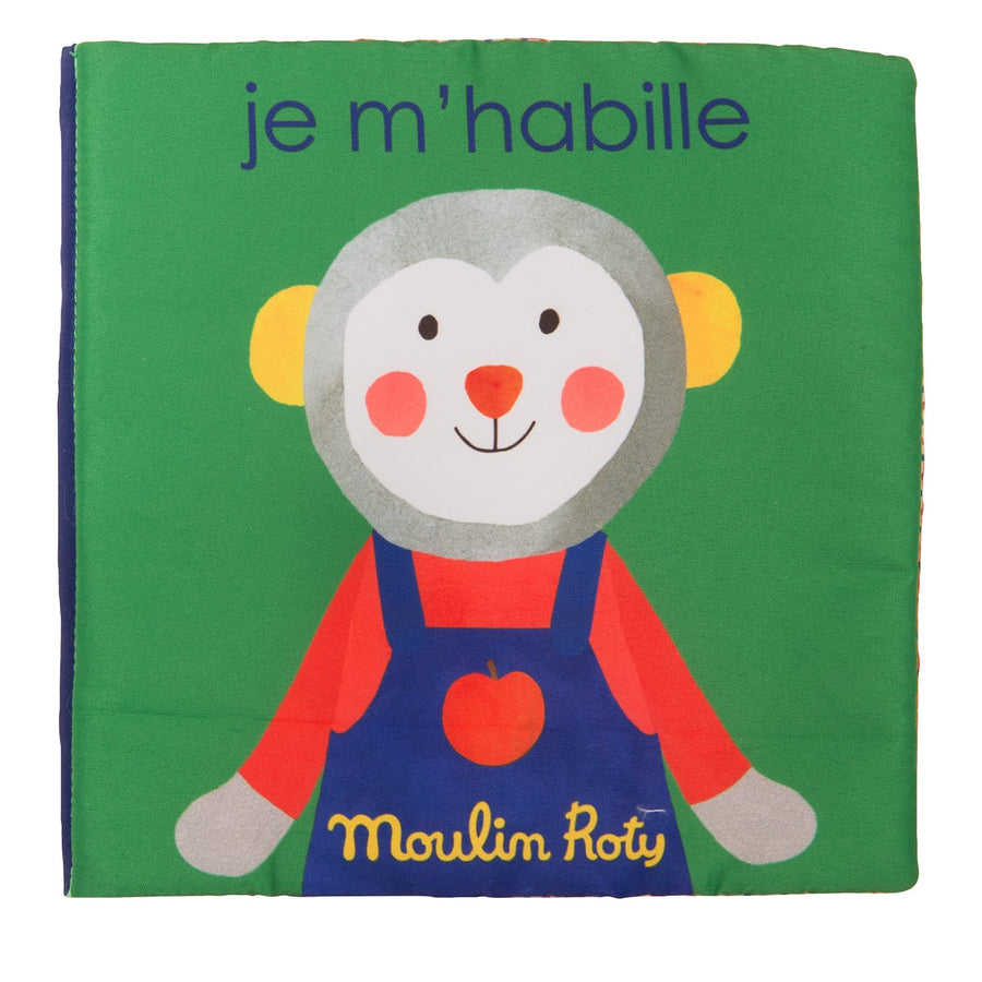 Moulin Roty Les Popipop Baby Senses Awareness Development Fabrics Book - Getting Dressed