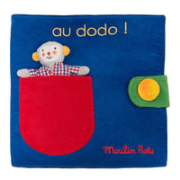 Moulin Roty Les Popipop Baby Senses Awareness Development Fabrics Book - Off To Bed