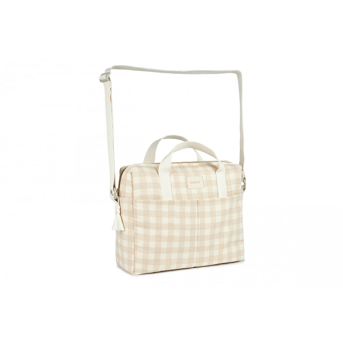 nobodinoz-gala-waterproof-changing-bag-35x27x14-ivory-checks-nobo-4929709