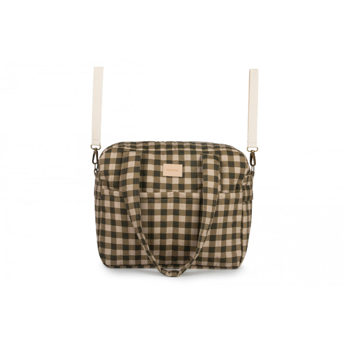 nobodinoz-hyde-park-waterproof-stroller-bag-green-checks-nobo-4927071