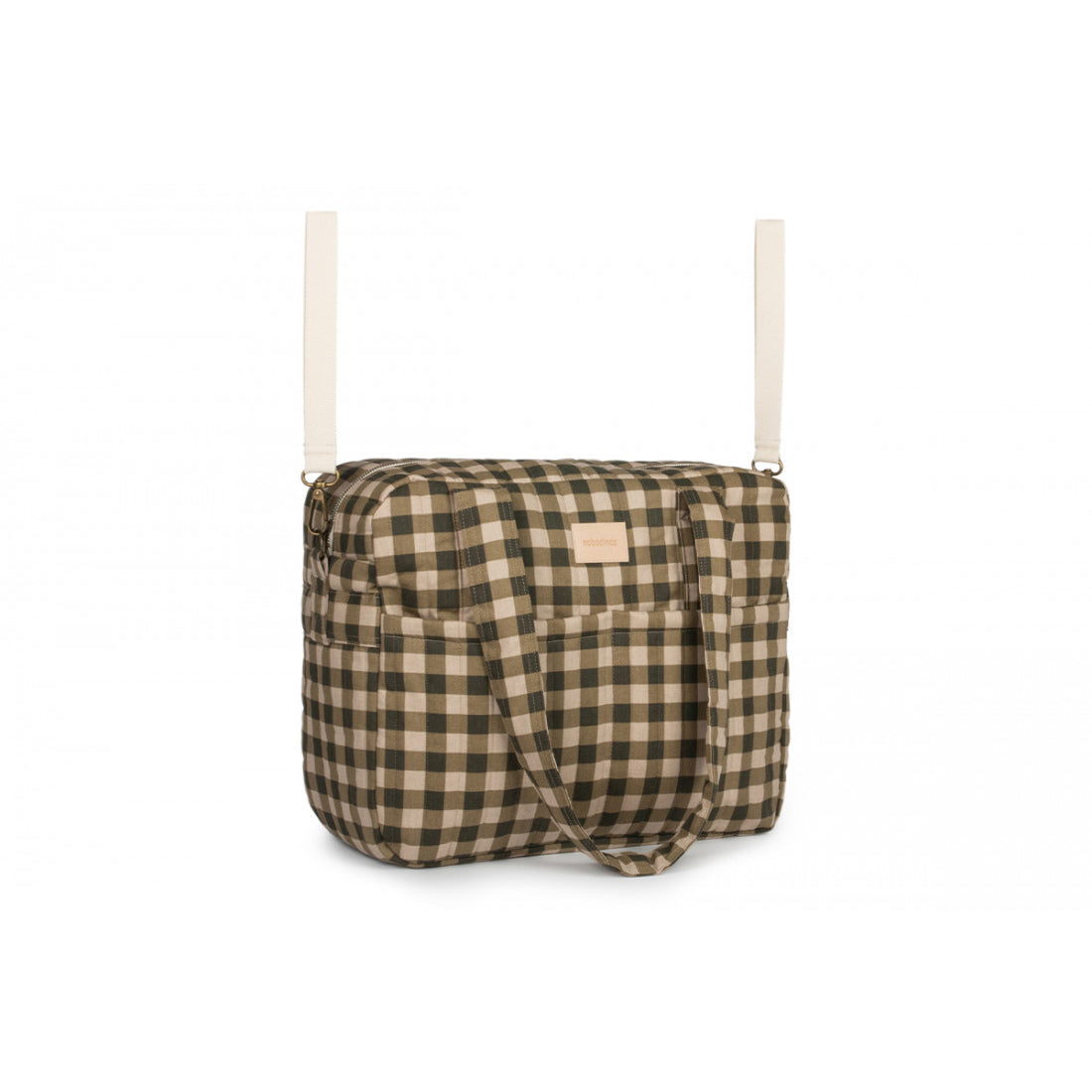 nobodinoz-hyde-park-waterproof-stroller-bag-green-checks-nobo-4927071