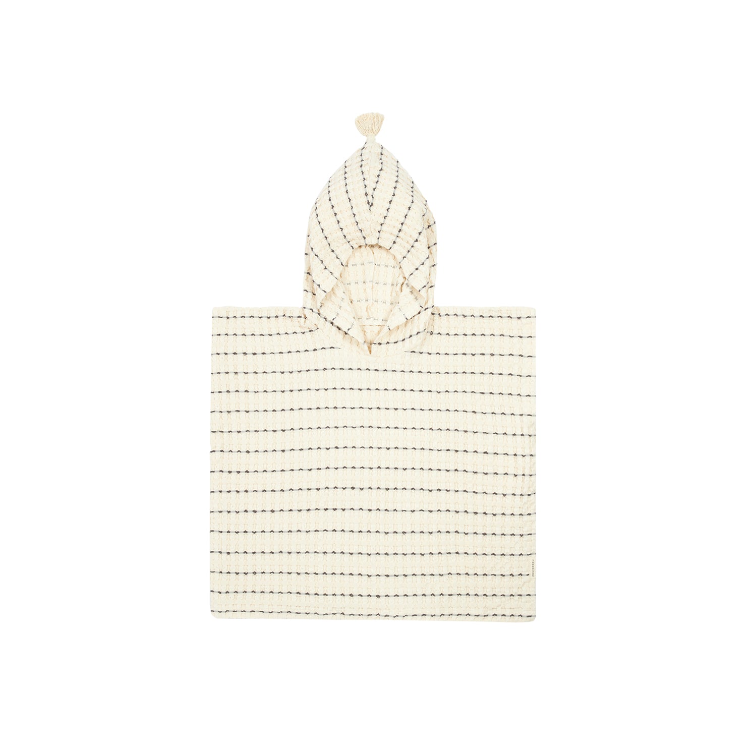 nobodinoz-portofino-poncho-black-stripes-large-waffle-nobo-4933584