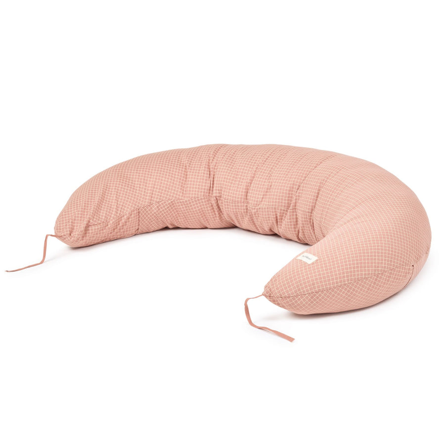nobodinoz-stories-ltd-maternity-pillow-pink-cream-grid-170x38x25cm-nobo-4937476