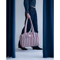 nobodinoz Stories Ltd Stroller Organizer Blue Red Stripes 40x30x25cm