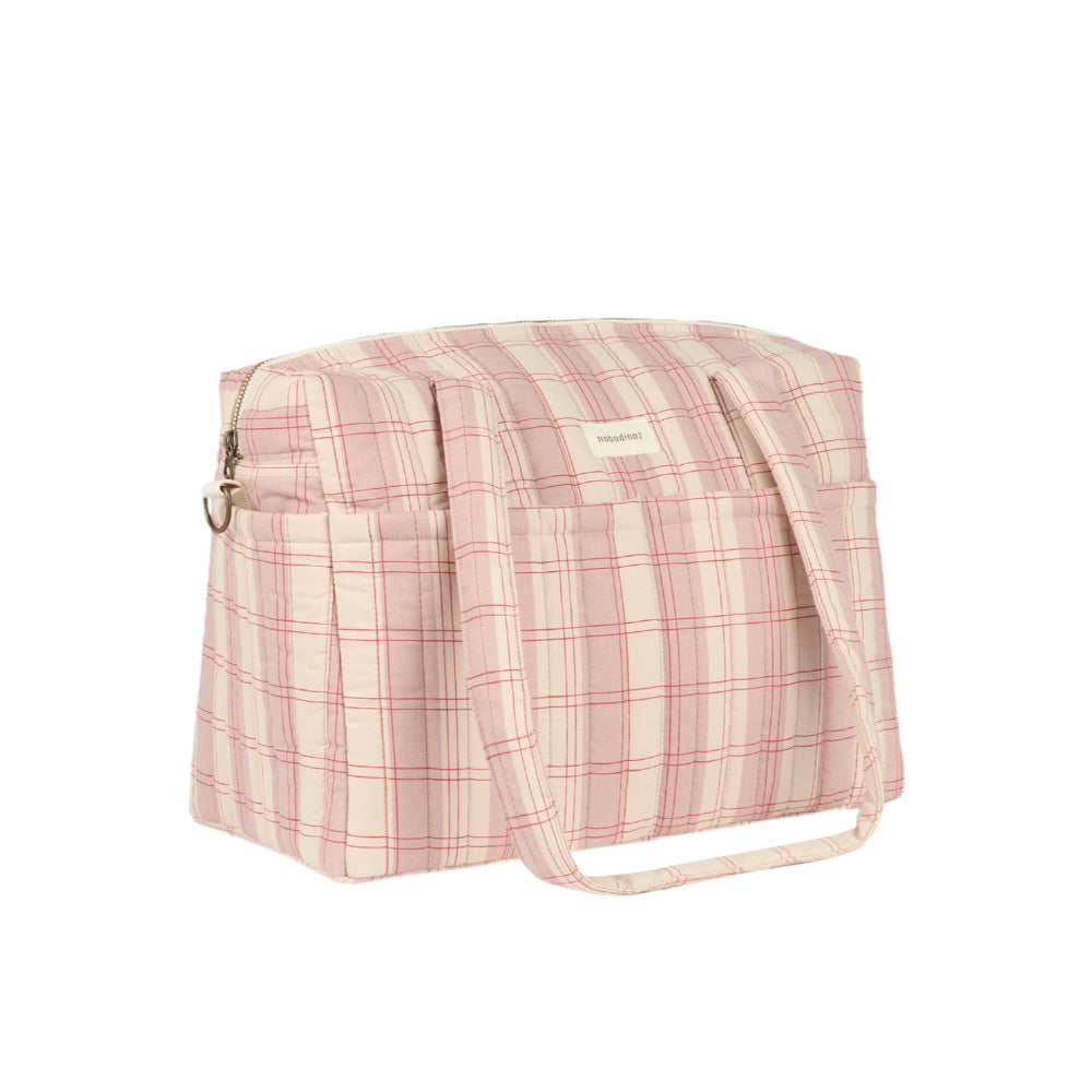 nobodinoz-stories-ltd-stroller-organizer-powder-red-checks-40x30x25cm-nobo-4936967