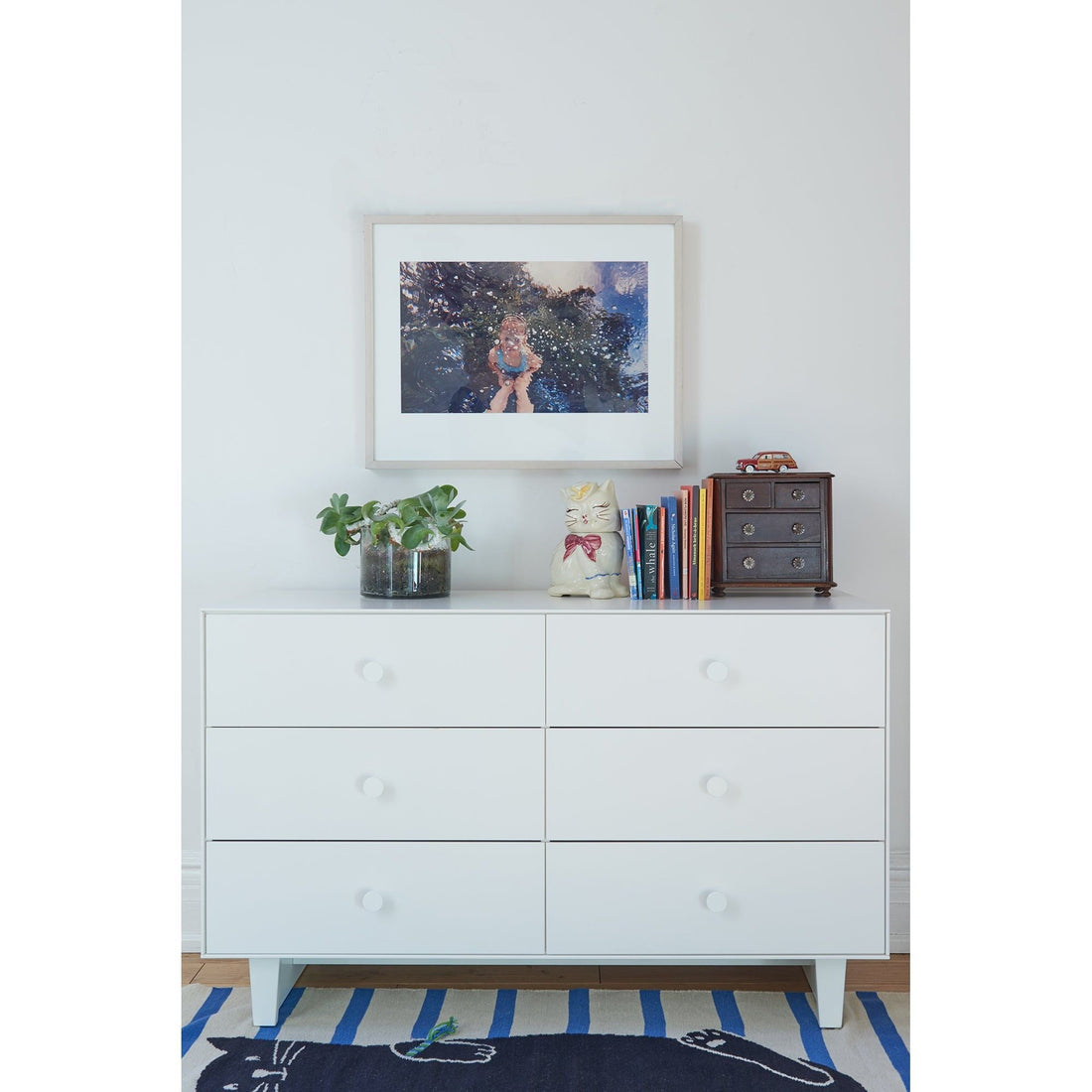 Oeuf 6 Drawer Dresser White - Rhea Base