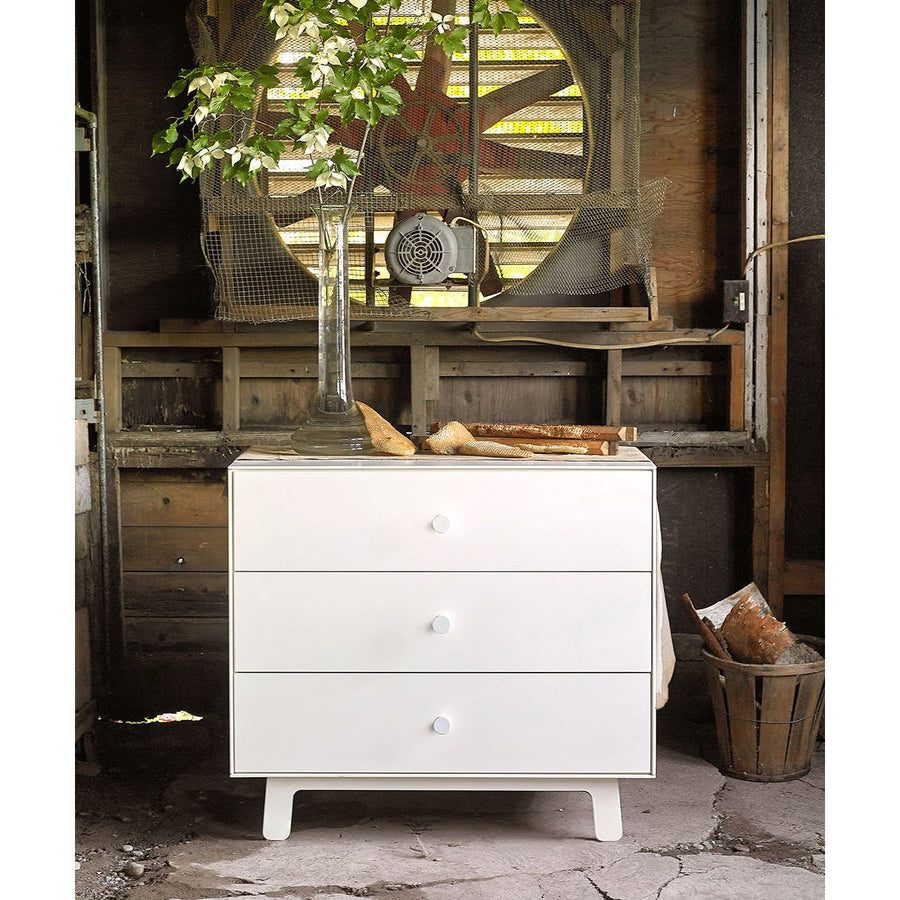 Oeuf 3 Drawer Dresser White - Sparrow Base