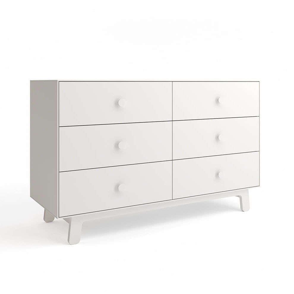 Oeuf 6 Drawer Dresser White - Sparrow Base