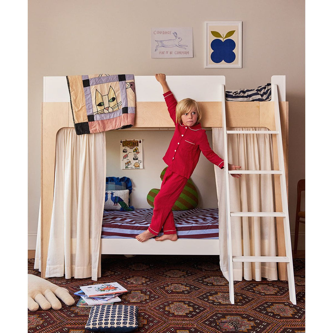 oeuf-linen-curtain-set-for-perch-loft-bunk-bed - off-white-oeuf-9crtn-l2-eu