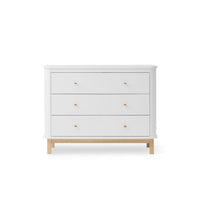 Oliver Furniture Wood Dresser 3 Drawers White / Oak