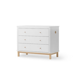Oliver Furniture Wood Dresser 3 Drawers White / Oak