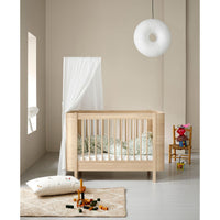 Oliver Furniture Wood Mini+ Cot Bed (Without Junior Conversion Kit) - Oak (Pre-Order; Est. Delivery in 6-10 Weeks)