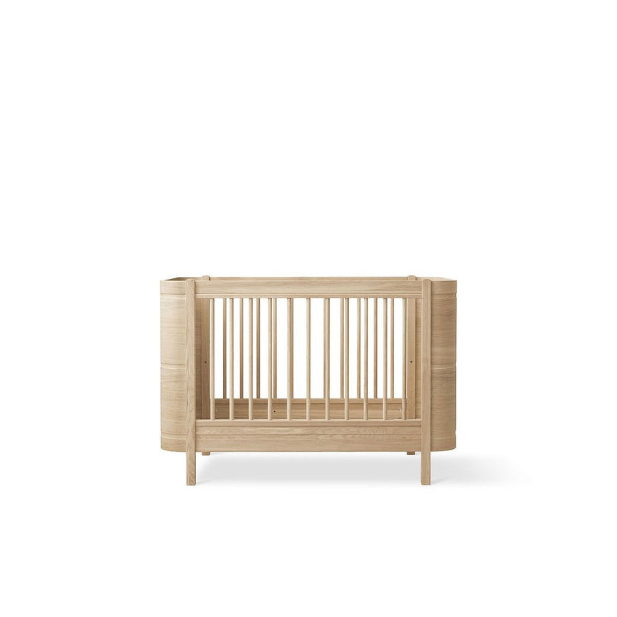 Oliver Furniture Wood Mini+ Cot Bed (With Junior Conversion Kit) - Oak (Pre-Order; Est. Delivery in 6-10 Weeks)