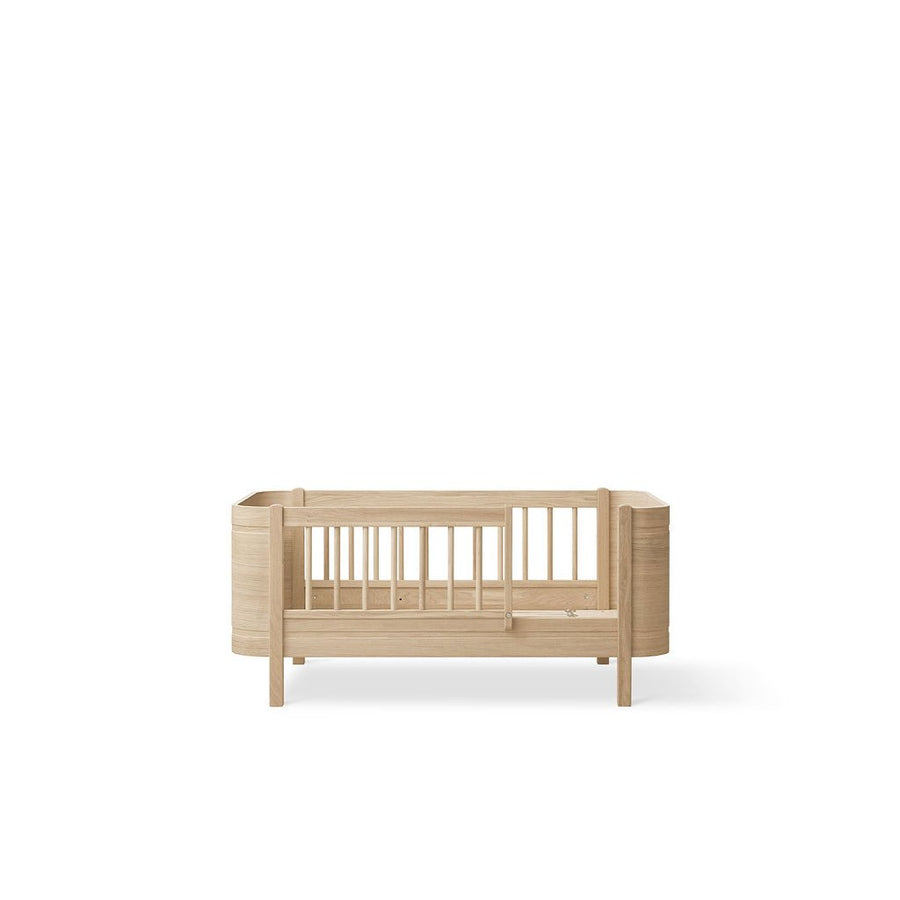 Oliver Furniture Wood Mini+ Cot Bed (With Junior Conversion Kit) - Oak (Pre-Order; Est. Delivery in 6-10 Weeks)