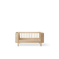 Oliver Furniture Wood Mini+ Cot Bed (With Junior Conversion Kit) - Oak (Pre-Order; Est. Delivery in 6-10 Weeks)