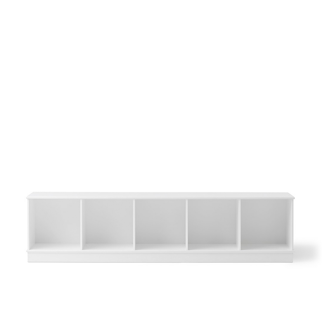 Oliver Furniture Wood Shelving Unit 5x1 Horizontal Shelf with Base