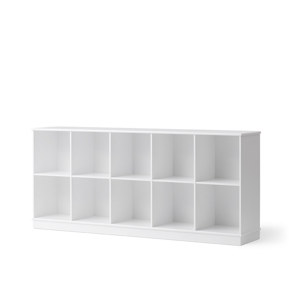 Oliver Furniture Wood Shelving Unit 5x2 Horizontal Shelf with Base