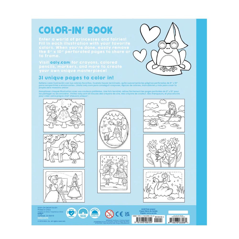 ooly-color-in-book-princess-&-fairies-8-x-10-31-pages-ooly-118-221