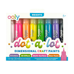ooly-dot-a-lot-dimensional-craft-paint-bright-set-of-8-stationery-ooly-170-007