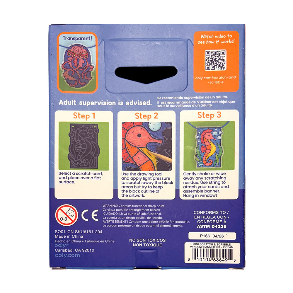 ooly-mini-scratch-scribble-window-banner-kit-ocean-8-pc-set-play-toy-ooly-161-204