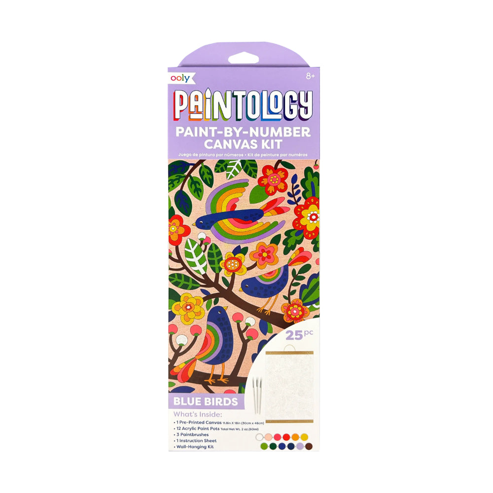 ooly-paintology-paint-bynumber-canvas-kit-blue-birds-25-pc-set-ooly-161-123