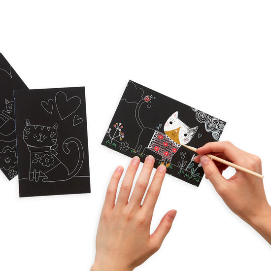 OOLY Scratch & Scribble: Mini Kit - Cutie Cats – Petit Bazaar