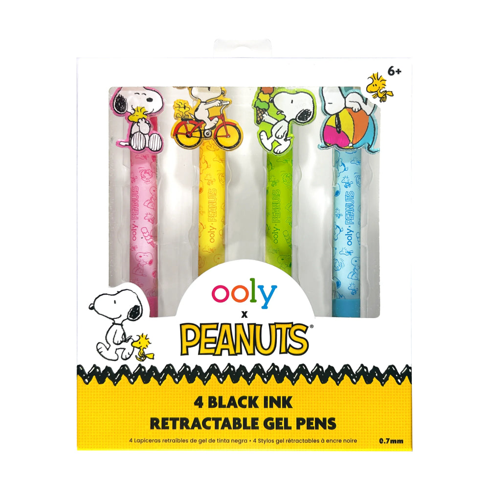 ooly-x-peanuts-black-ink-retractable-gel-pens-set-of-4-ooly-132-166