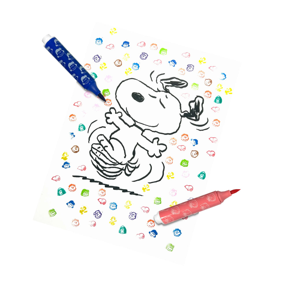 ooly-x-peanuts-doubleended-brush-&-stamp-markers-set-of-6-12-colors-ooly-130-127