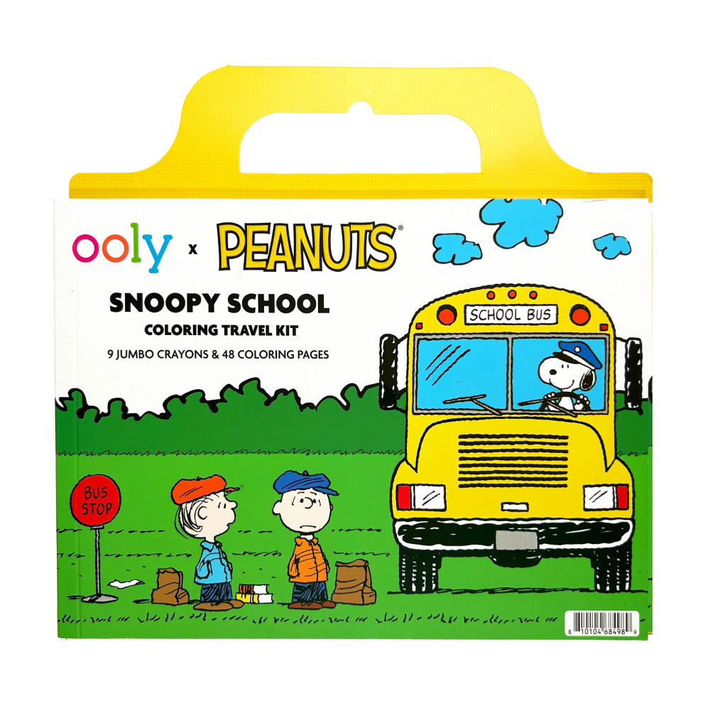 ooly-x-peanuts-snoopy-school-coloring-travel-kit-9-crayons-&-48-coloring-pages-ooly-138-029