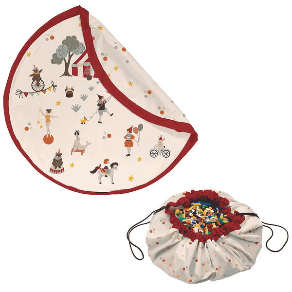 Play&Go Noomad Original 2-in-1 Playmat & Toy Storage Bag - Circus - Double Print - Ø140Cm